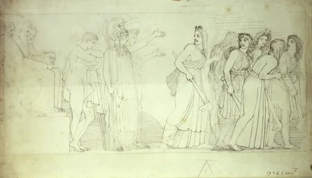 De Furiën Vertrekken van Athena, Apollo en Orestes, 18e eeuw